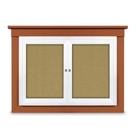 United Visual Products 24"x36" 1-Door Enclosed Letterboard, Grey Vinyl/Lt Oak UV2621O-LTOAK-GREYVL